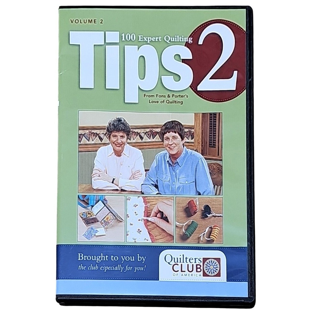 Fons & Porter Quilting Tips Vol 2 DVD Expert Sewing Craft Guide 100 Tips EXC